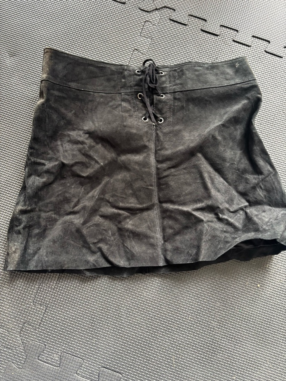 Limited Too Black Suede Lace-Up Skirt